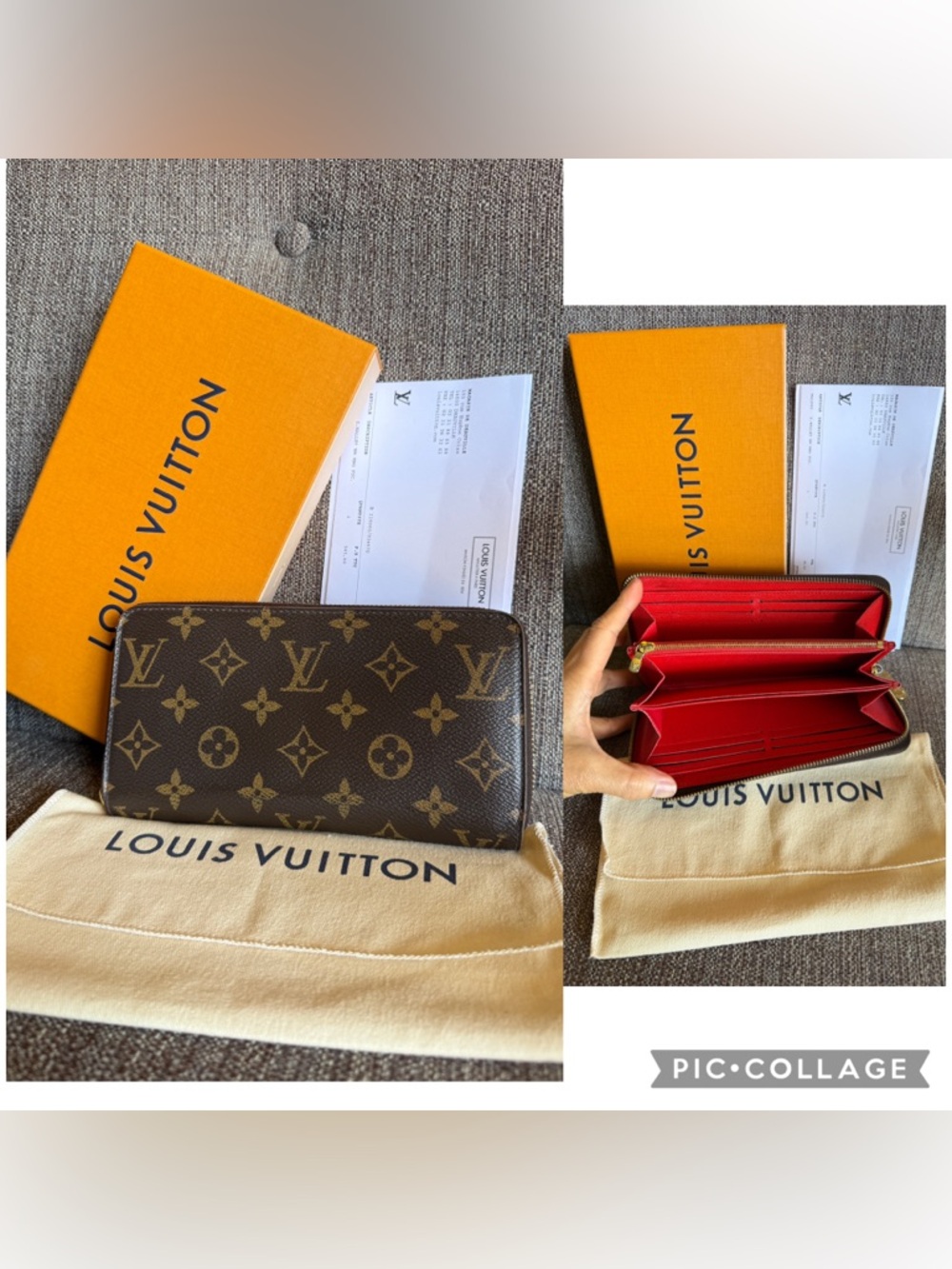 Authentic Louis Vuitton Zippy Wallet Monogram Canvas